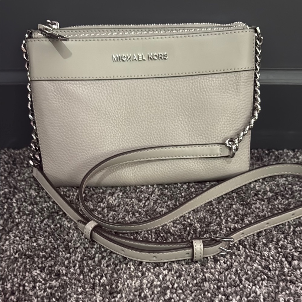 Michael Kors Light Gray Crossbody Bag